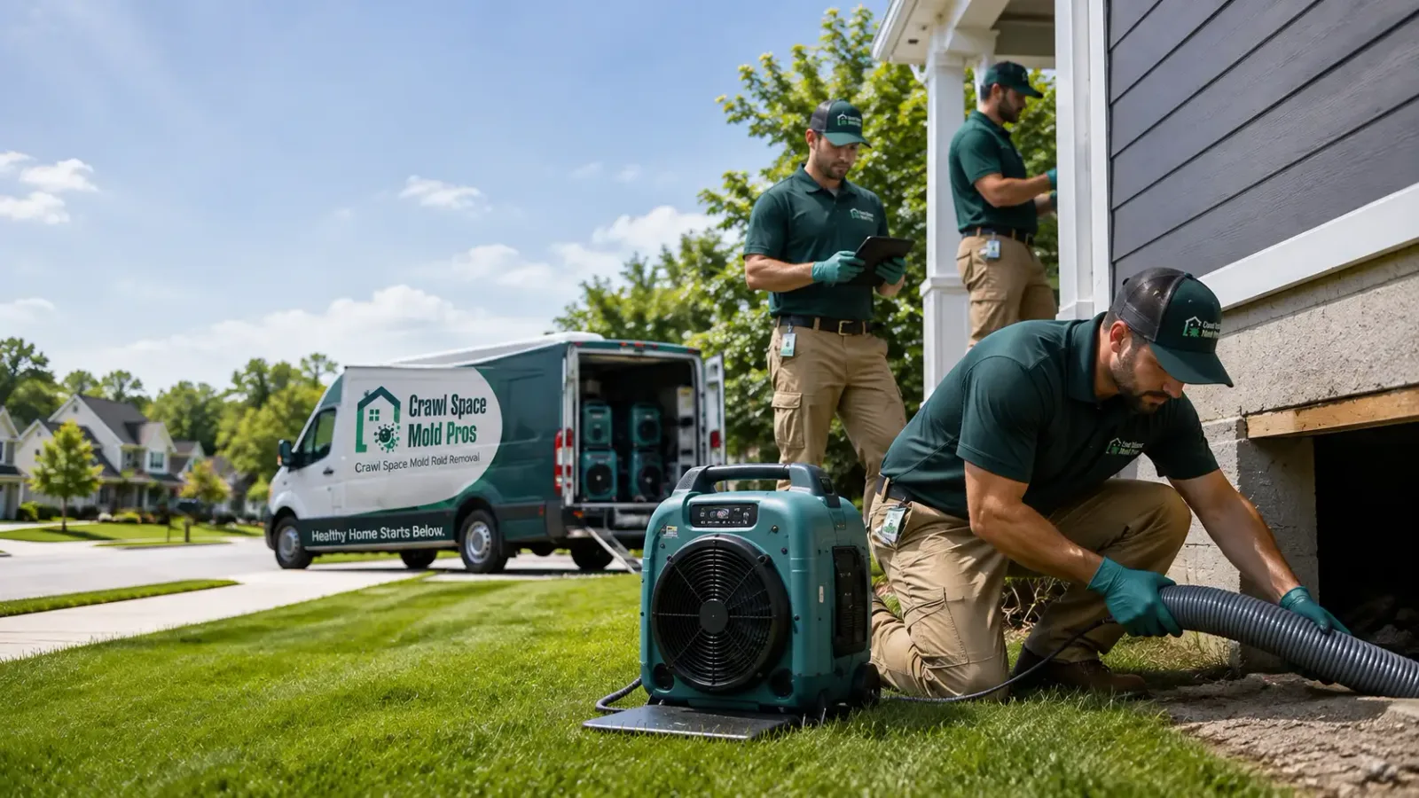 Crawl Space Mold Removal in Climbing Hill, IA